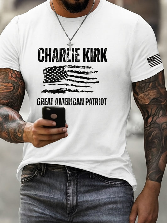 Men's Vintage Artistic Printed Short Sleeve Casual T-Shirt