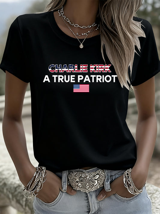 Women's Vintage Art Print Short Sleeve Casual T-Shirt