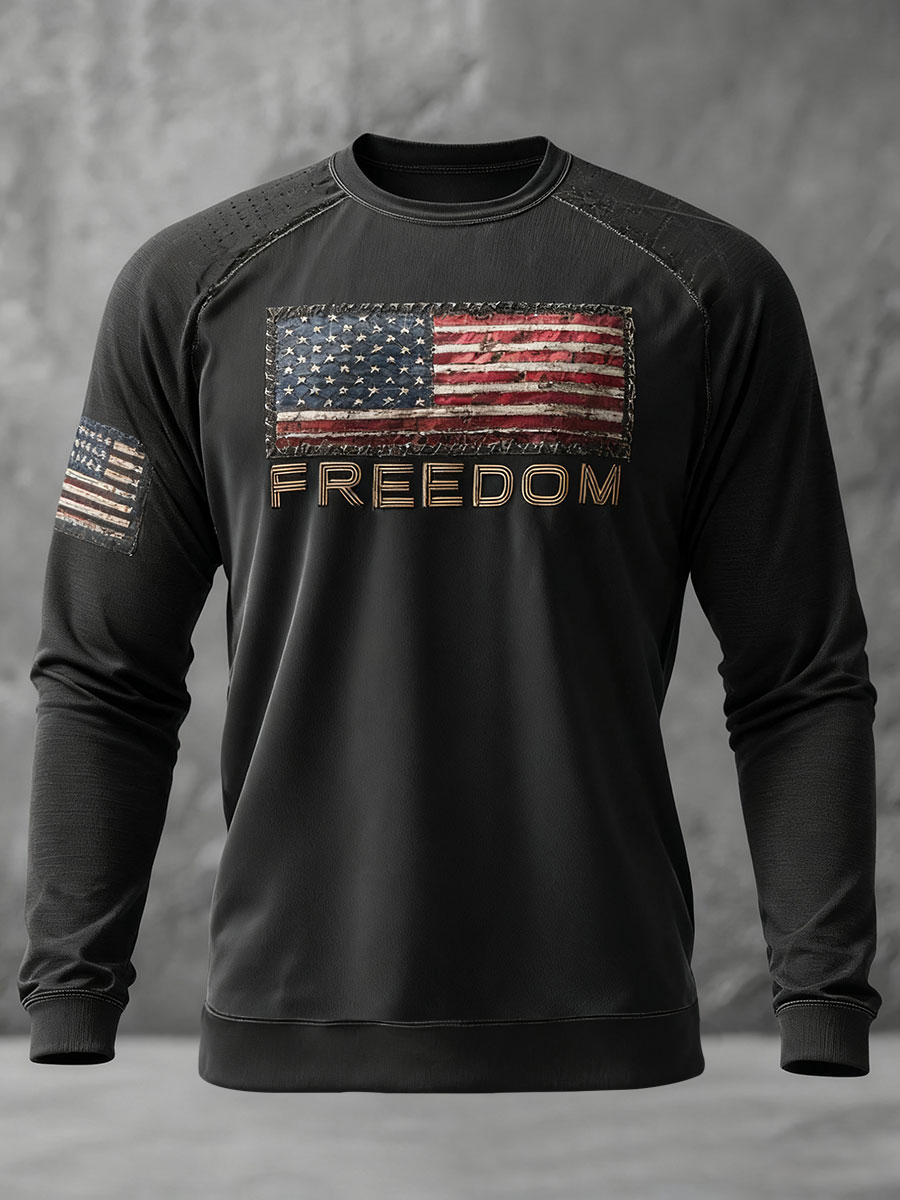 Men's Freedom Printed Casual Sweatshirt