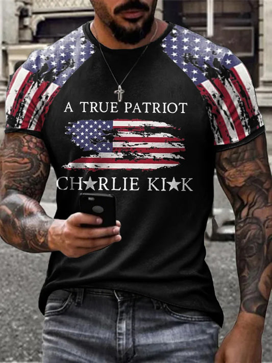 Men's Charlie Kirk Turning Point USA Trump Commemorative T-Shirt
