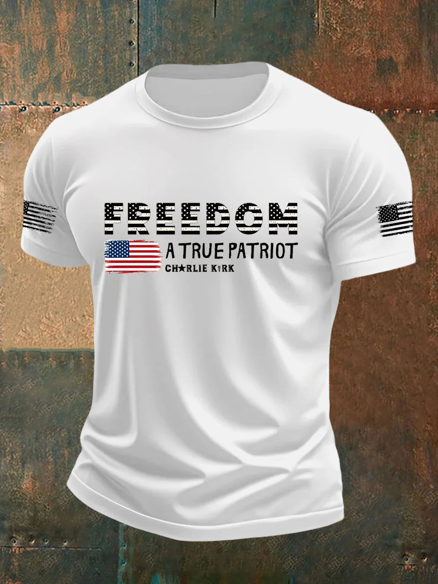 Men's Charlie Kirk Turning Point USA Trump Commemorative T-Shirt