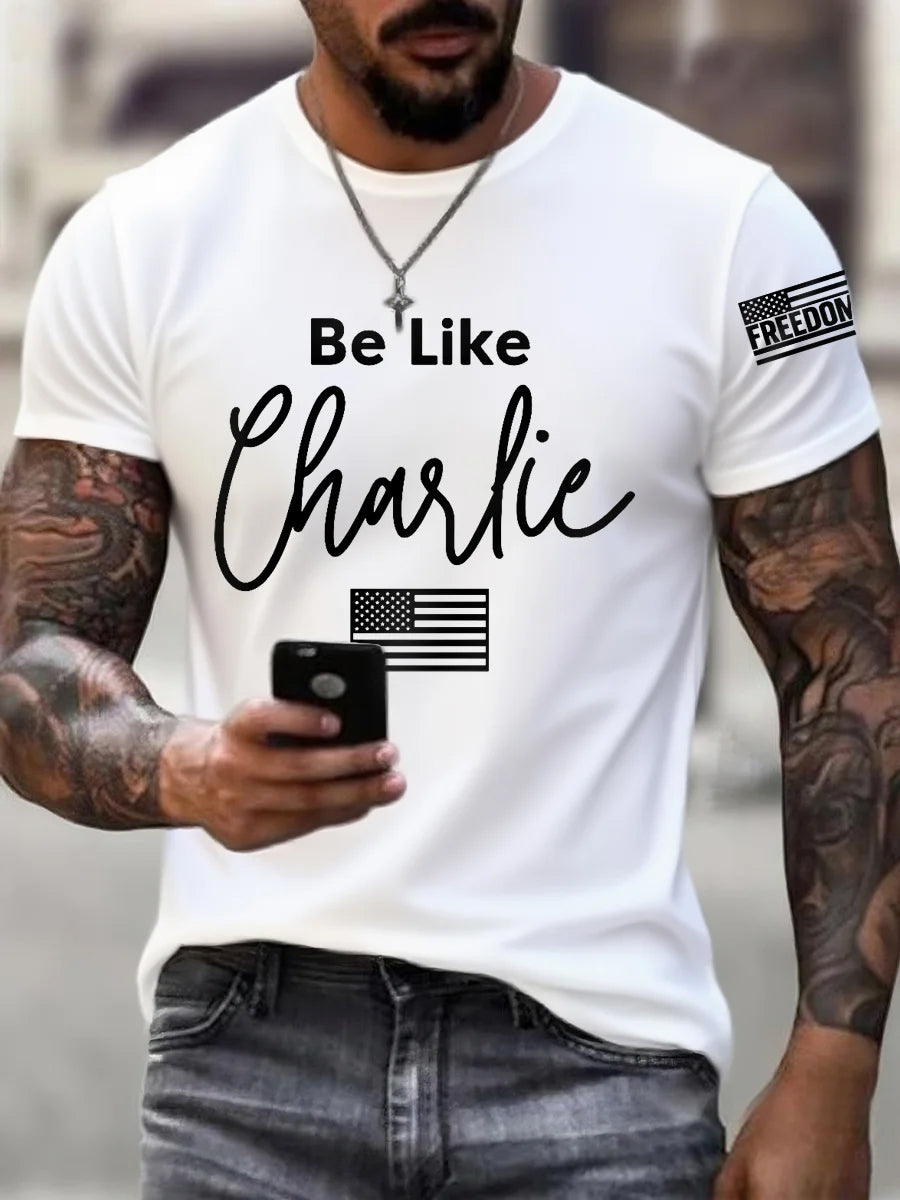 Men's Charlie Kirk Turning Point USA Trump Commemorative T-Shirt