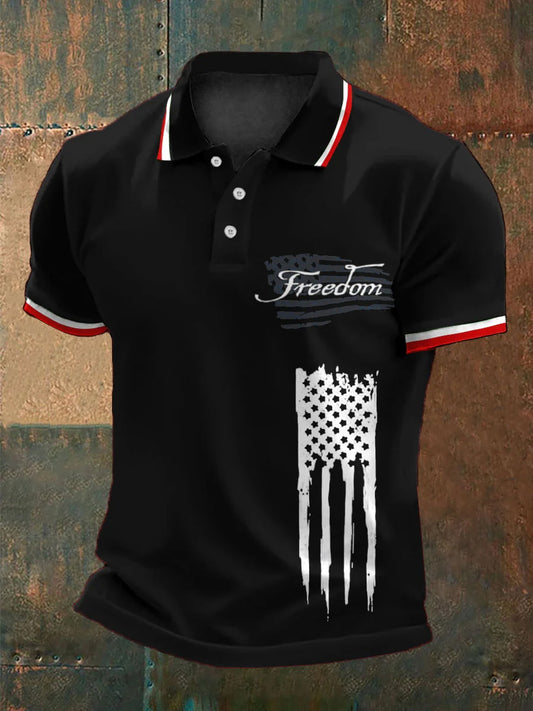 Men's American Turning Point Charlie Kirk Short Sleeve Commemorative Polo Shirt