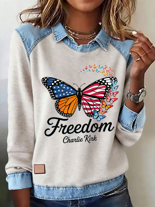 Women's Freedom Printed Casual Top