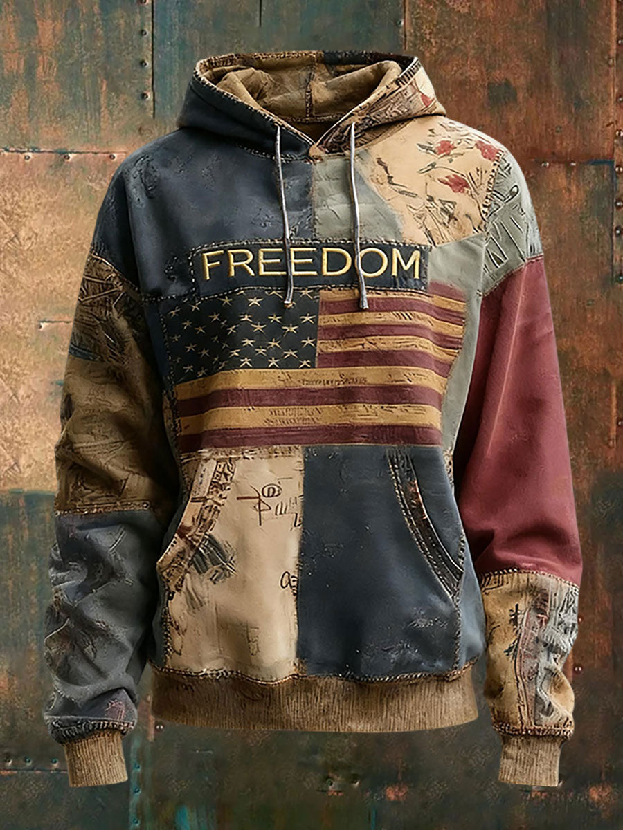 Women's Freedom Printed Casual Hoodie