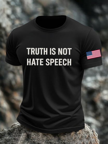 Men's Truth Is Not Hate Speech Printed T-shirt