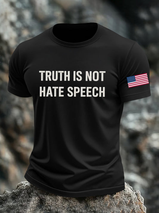 Men's Truth Is Not Hate Speech Printed T-shirt