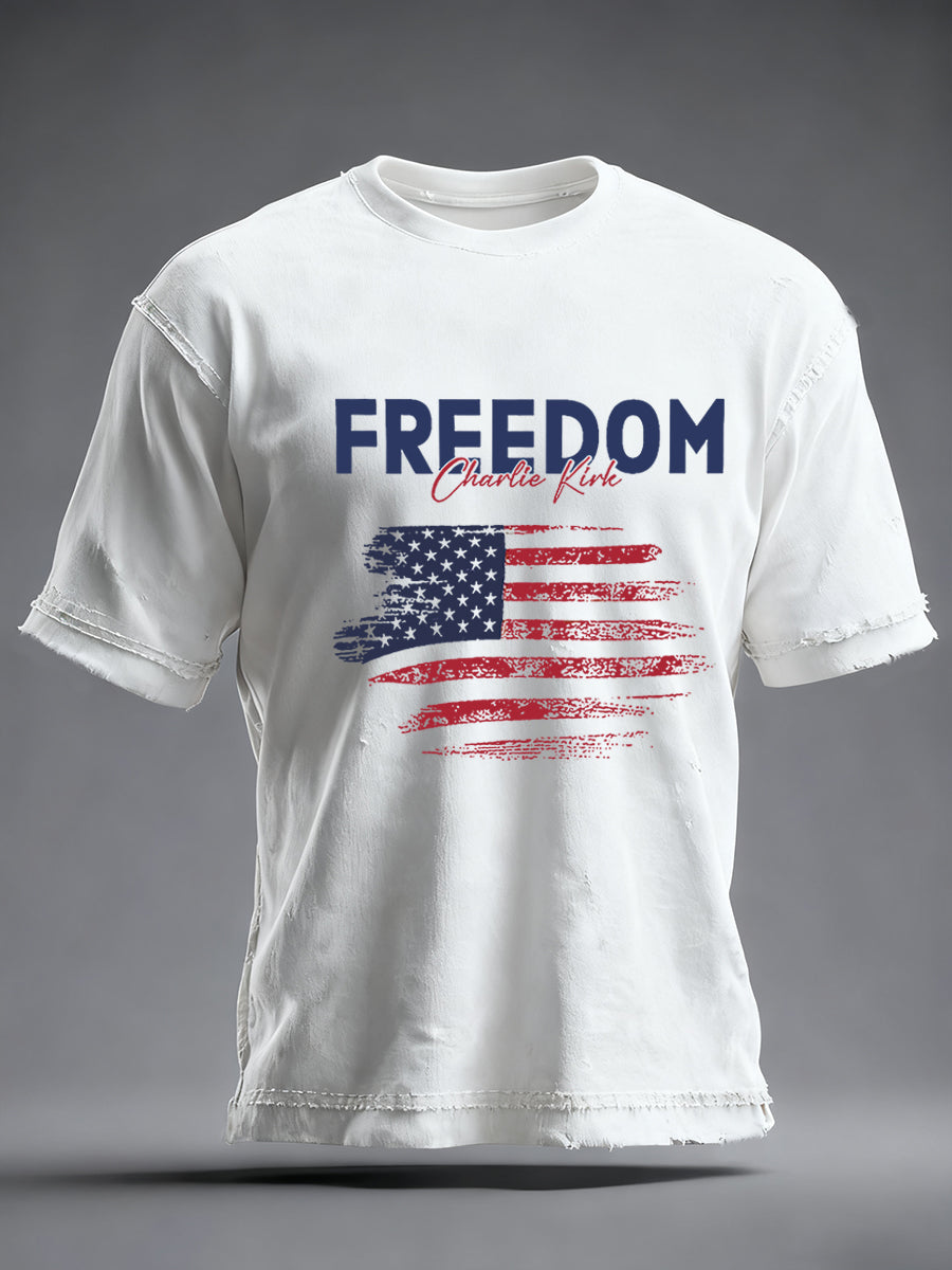 Men's Freedom Is Not Free R.I.P Charlie Kirk Short Sleeve T-shirt