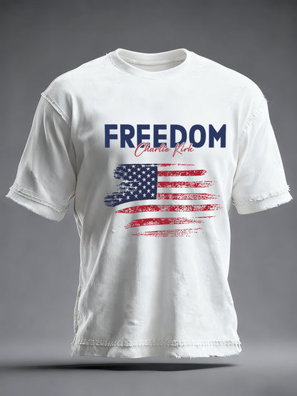 Men's Freedom Is Not Free R.I.P Charlie Kirk Short Sleeve T-shirt