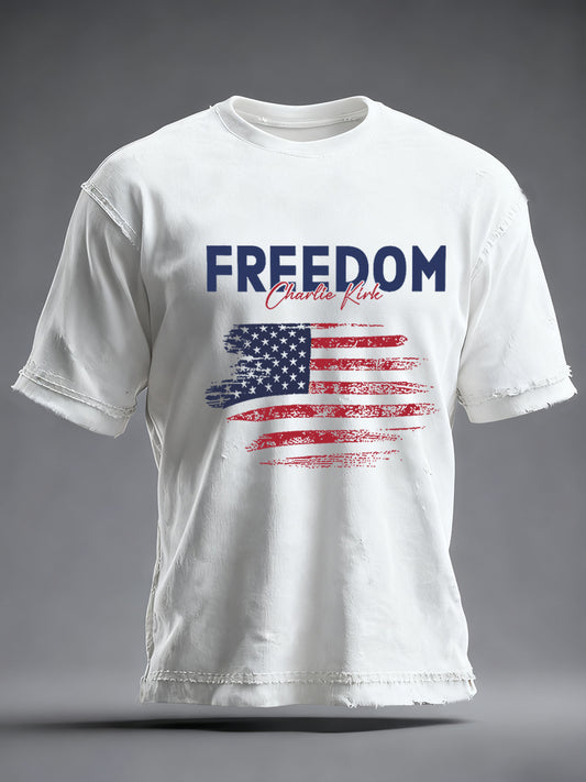 Men's Freedom Is Not Free R.I.P Charlie Kirk Short Sleeve T-shirt