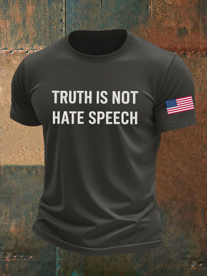 Men's Truth Is Not Hate Speech Printed T-shirt
