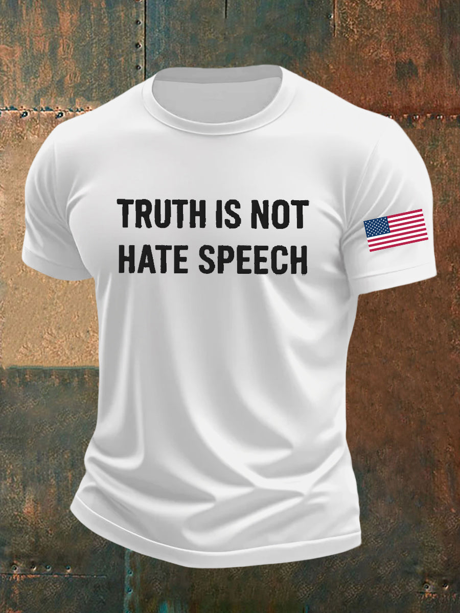 Men's Truth Is Not Hate Speech Printed T-shirt
