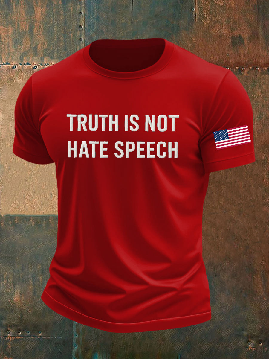 Men's Truth Is Not Hate Speech Printed T-shirt