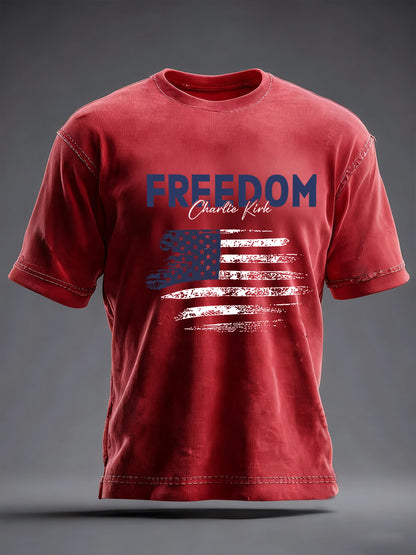 Men's Freedom Is Not Free R.I.P Charlie Kirk Short Sleeve T-shirt