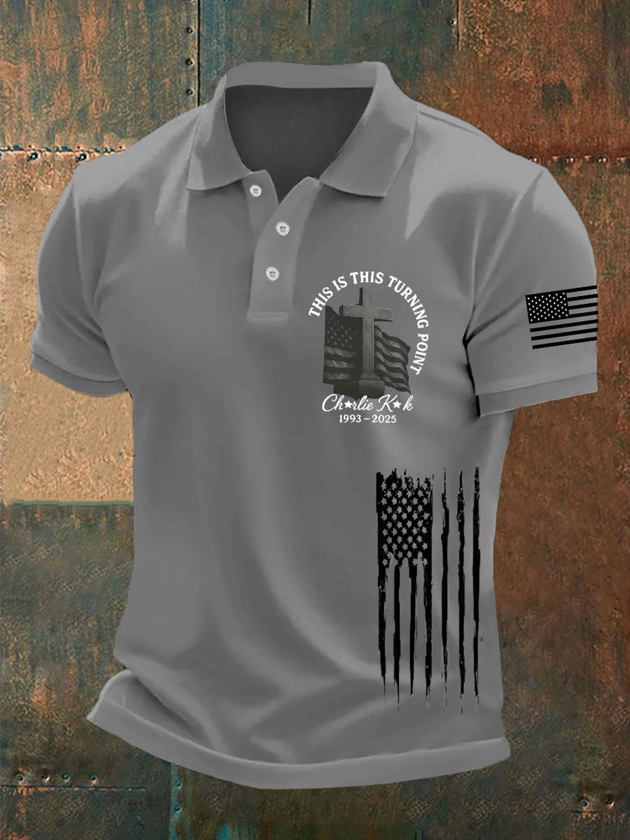 Men's Charlie Kirk Turning Point polo shirt