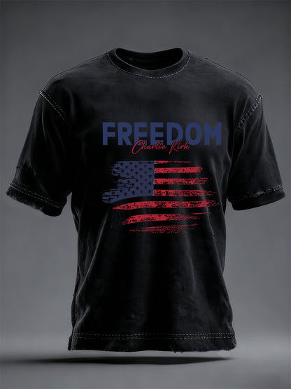 Men's Freedom Is Not Free R.I.P Charlie Kirk Short Sleeve T-shirt