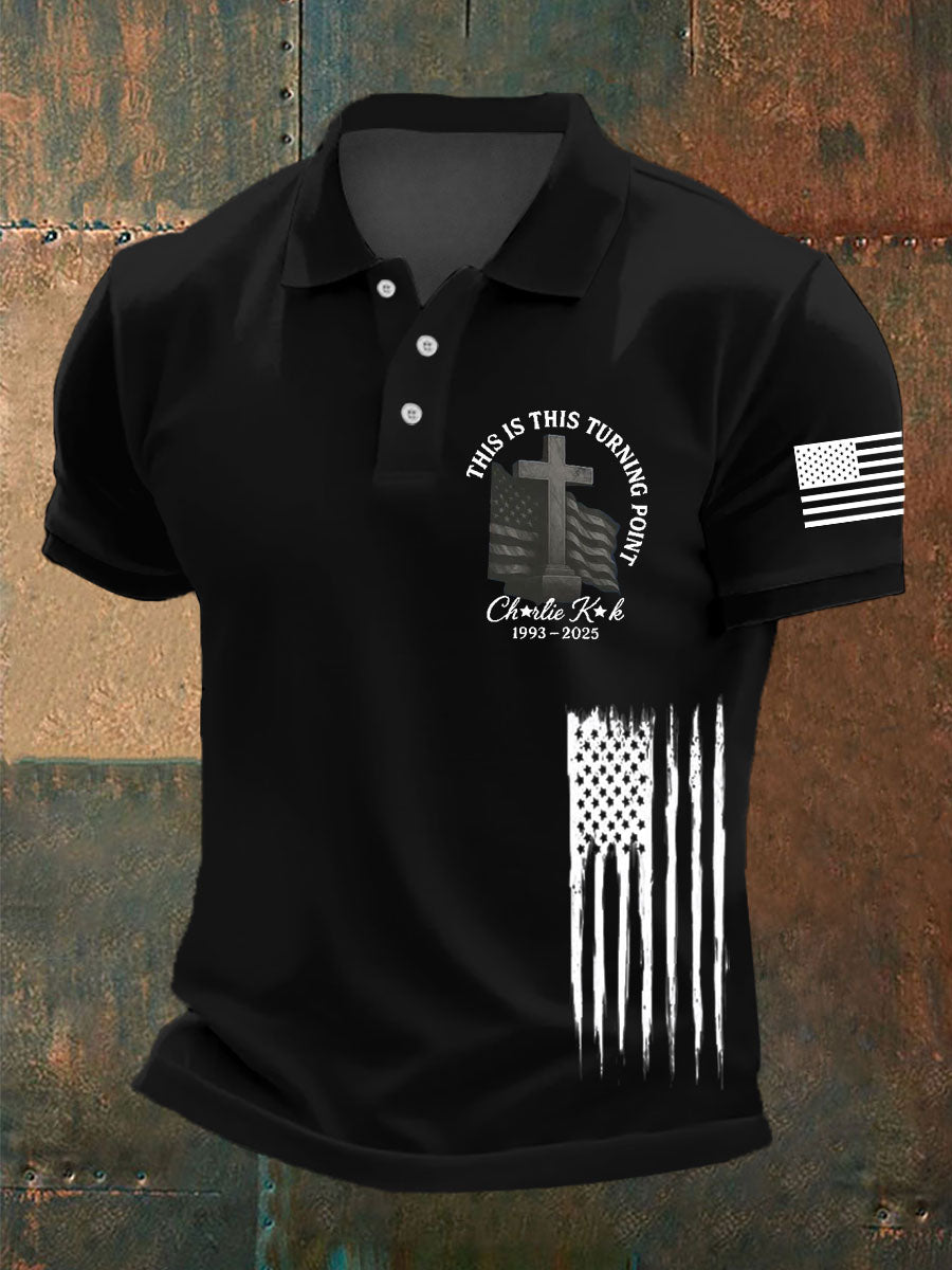 Men's Charlie Kirk Turning Point polo shirt