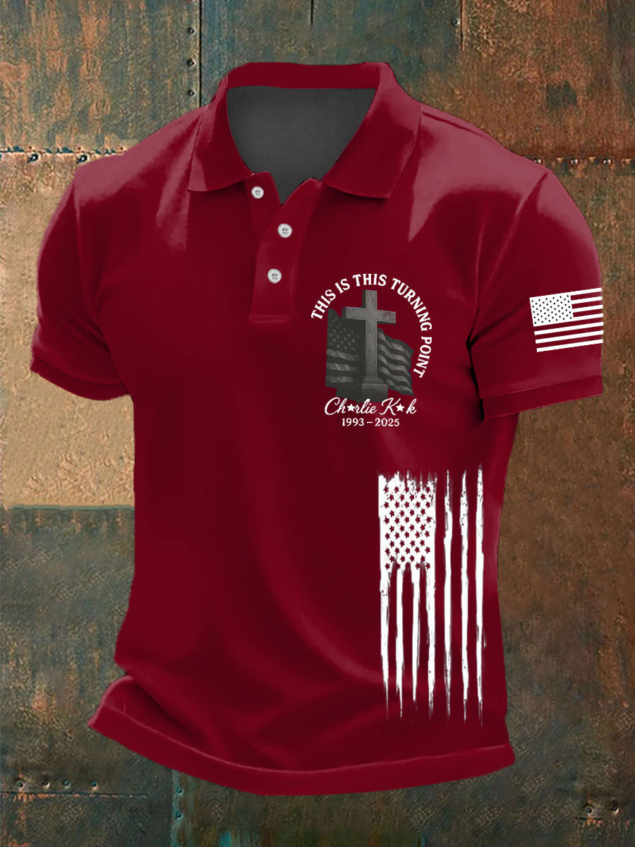Men's Charlie Kirk Turning Point polo shirt
