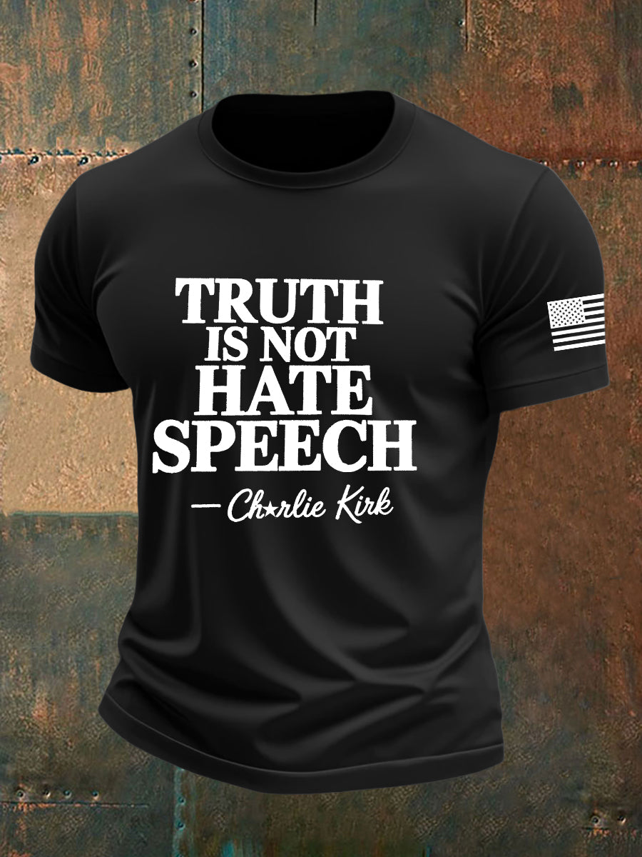 Men's Truth Is Not Hate Speech Printed T-shirt