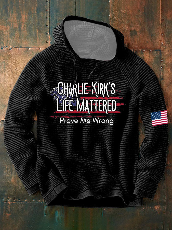 Men's Charlie Kirk Printed French Terry Hoodie