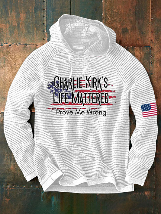Men's Charlie Kirk Printed French Terry Hoodie