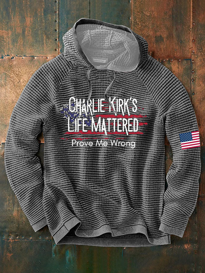 Men's Charlie Kirk Printed French Terry Hoodie