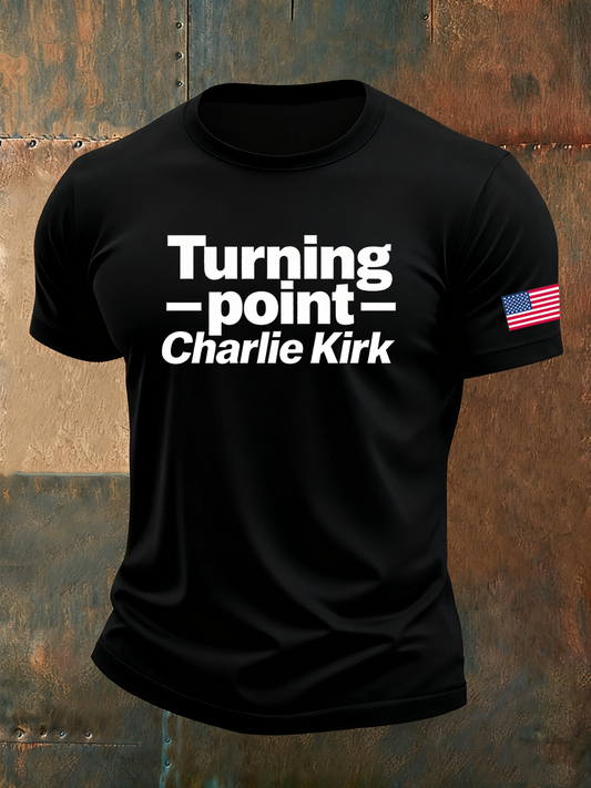 Men's Vintage Freedom American Casual Commemorative Short Sleeve