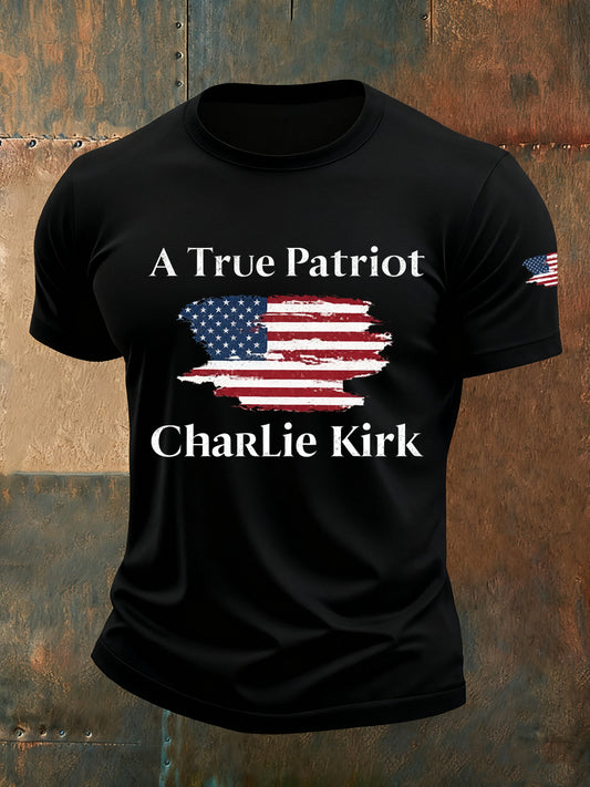 Men's Vintage Freedom American Casual Commemorative Short Sleeve