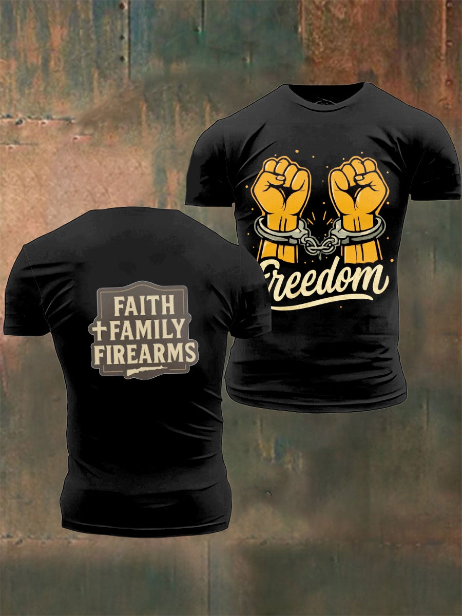 Men's In Memory Of Charlie Kirk  Printed Vintage Fashion Loose Short Sleeve T-Shirt