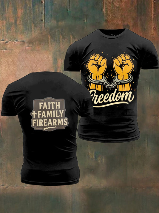 Men's In Memory Of Charlie Kirk  Printed Vintage Fashion Loose Short Sleeve T-Shirt