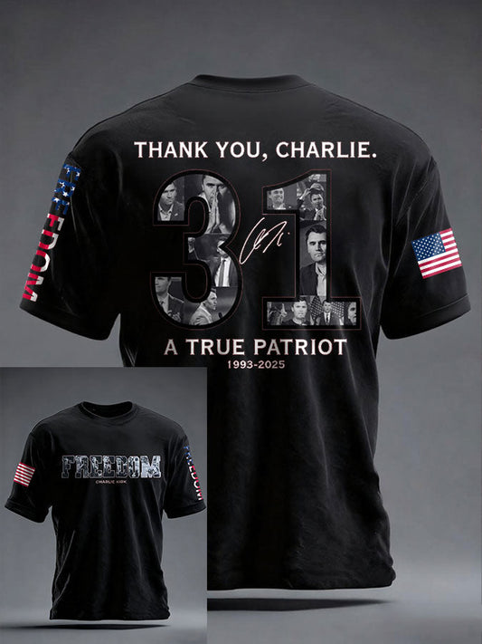 Men's Freedom True Patriot Printed T-shirt