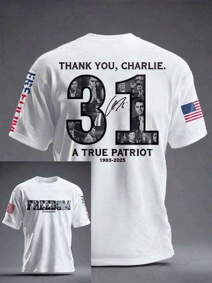 Men's Freedom True Patriot Printed T-shirt