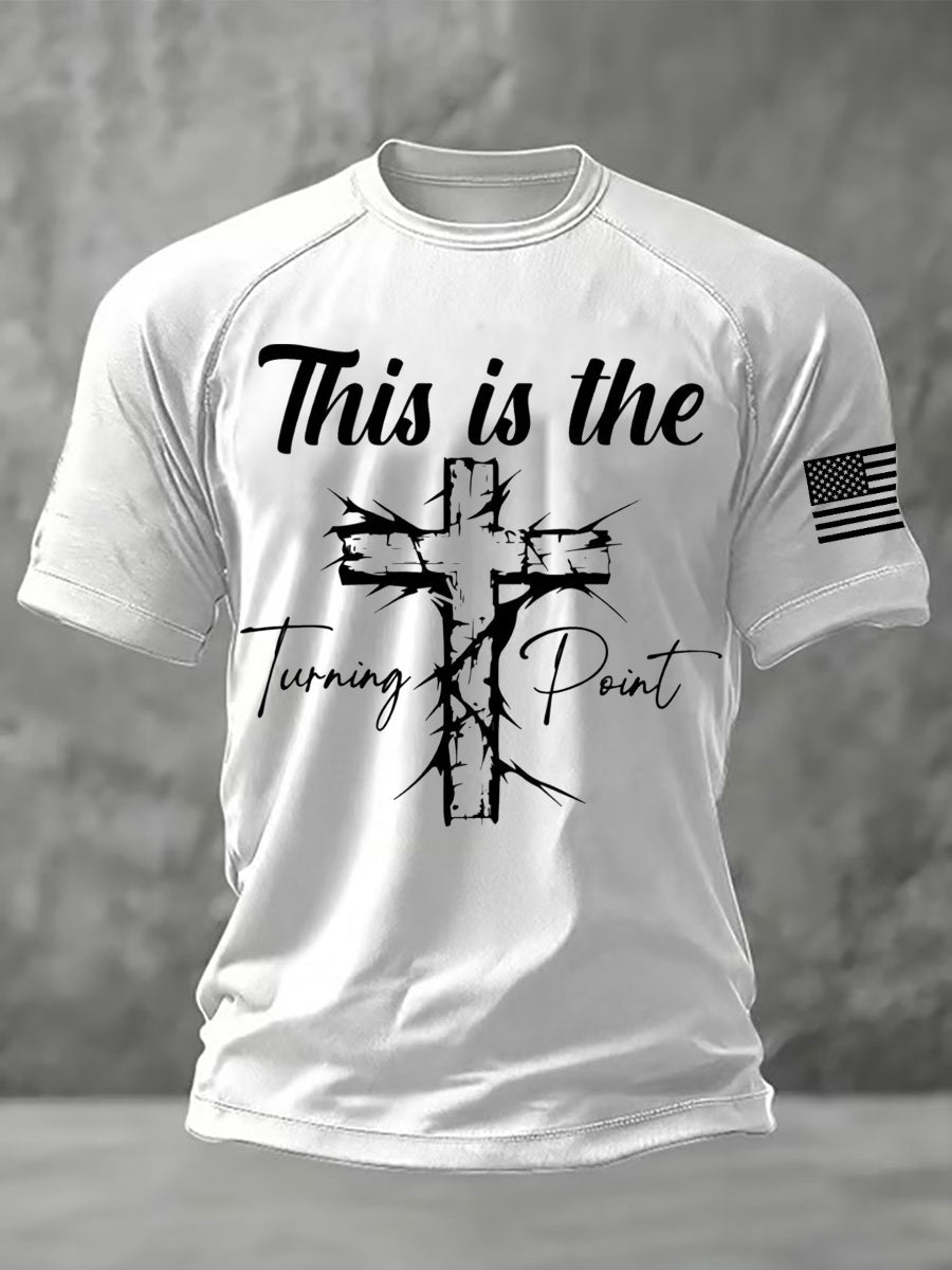 Men's This is the Turning Point Printed Casual short sleeves t-shirt