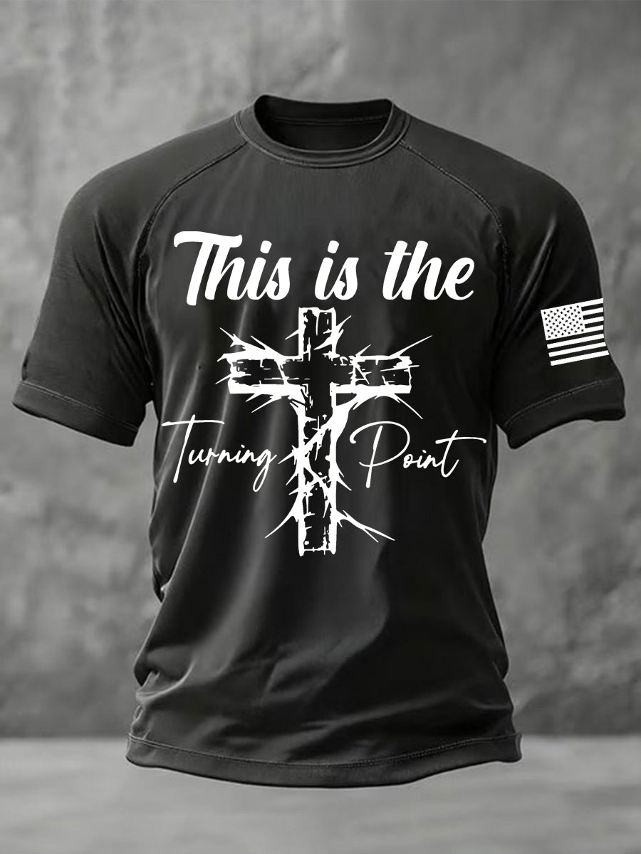 Men's This is the Turning Point Printed Casual short sleeves t-shirt