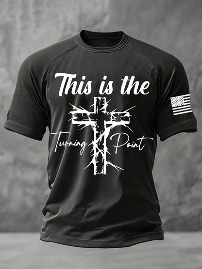 Men's This is the Turning Point Printed Casual short sleeves t-shirt