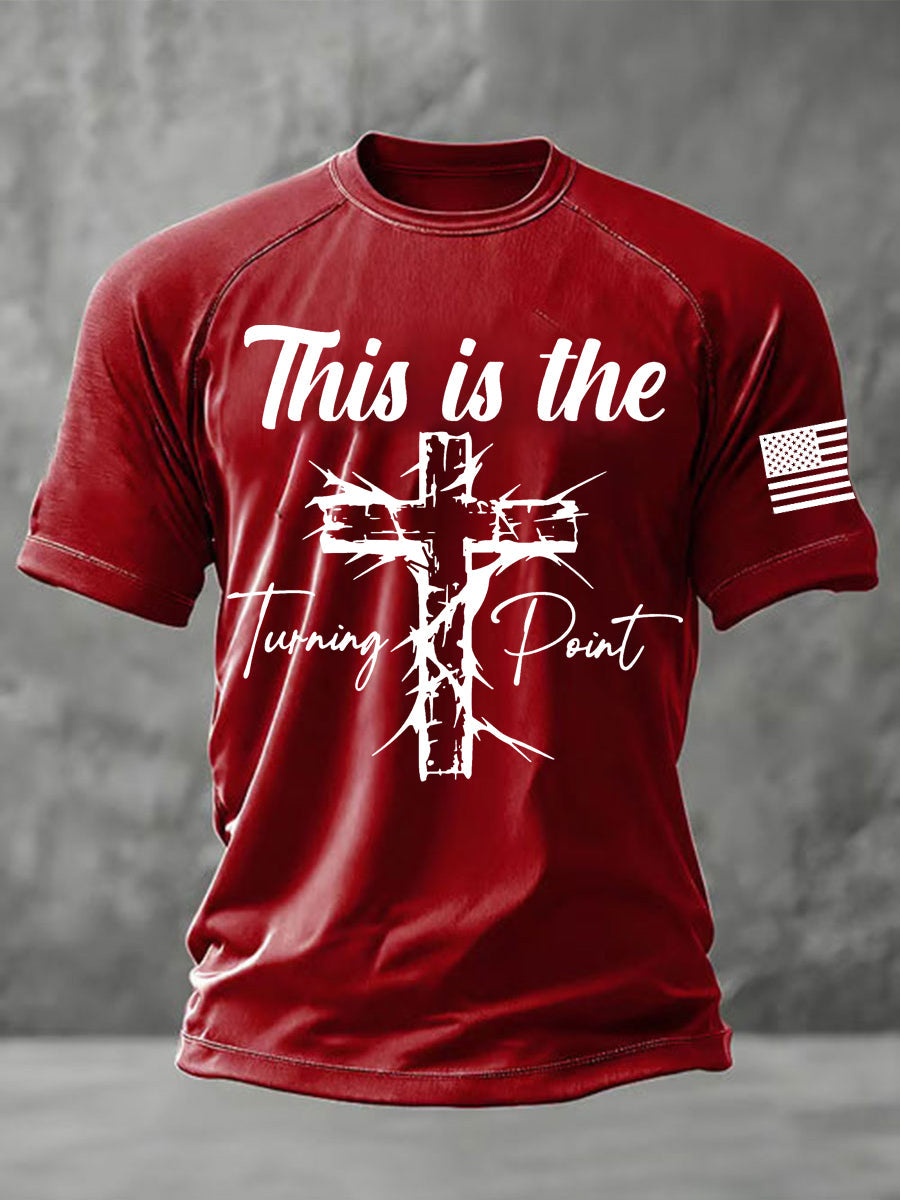 Men's This is the Turning Point Printed Casual short sleeves t-shirt