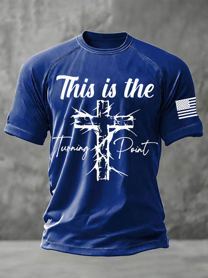 Men's This is the Turning Point Printed Casual short sleeves t-shirt