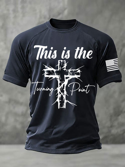 Men's This is the Turning Point Printed Casual short sleeves t-shirt