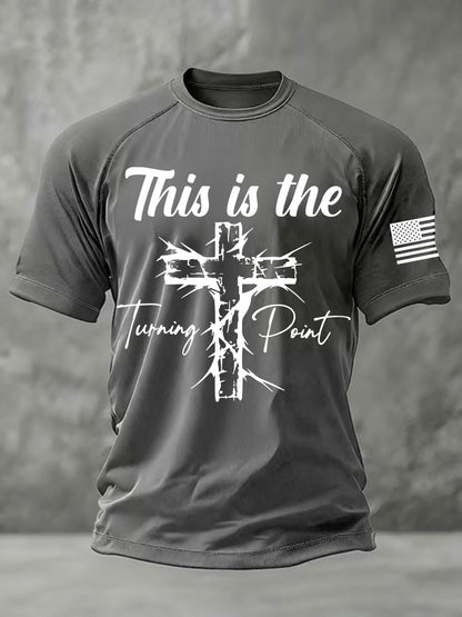 Men's This is the Turning Point Printed Casual short sleeves t-shirt