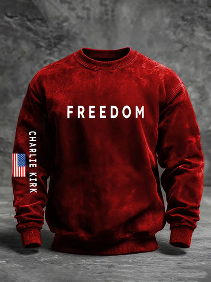 Men's Freedom Is Not Free R.I.P Charlie Kirk Crew Neck Sweatshirt