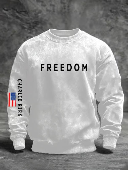 Men's Freedom Is Not Free R.I.P Charlie Kirk Crew Neck Sweatshirt