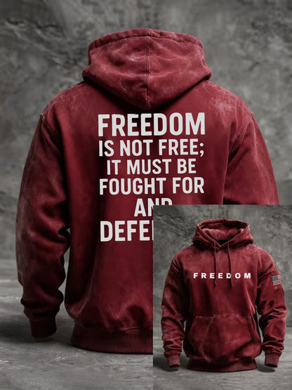 Men's Freedom Is Not Free R.I.P Charlie Kirk Oversized Drop-Shoulder Hoodie with Pockets