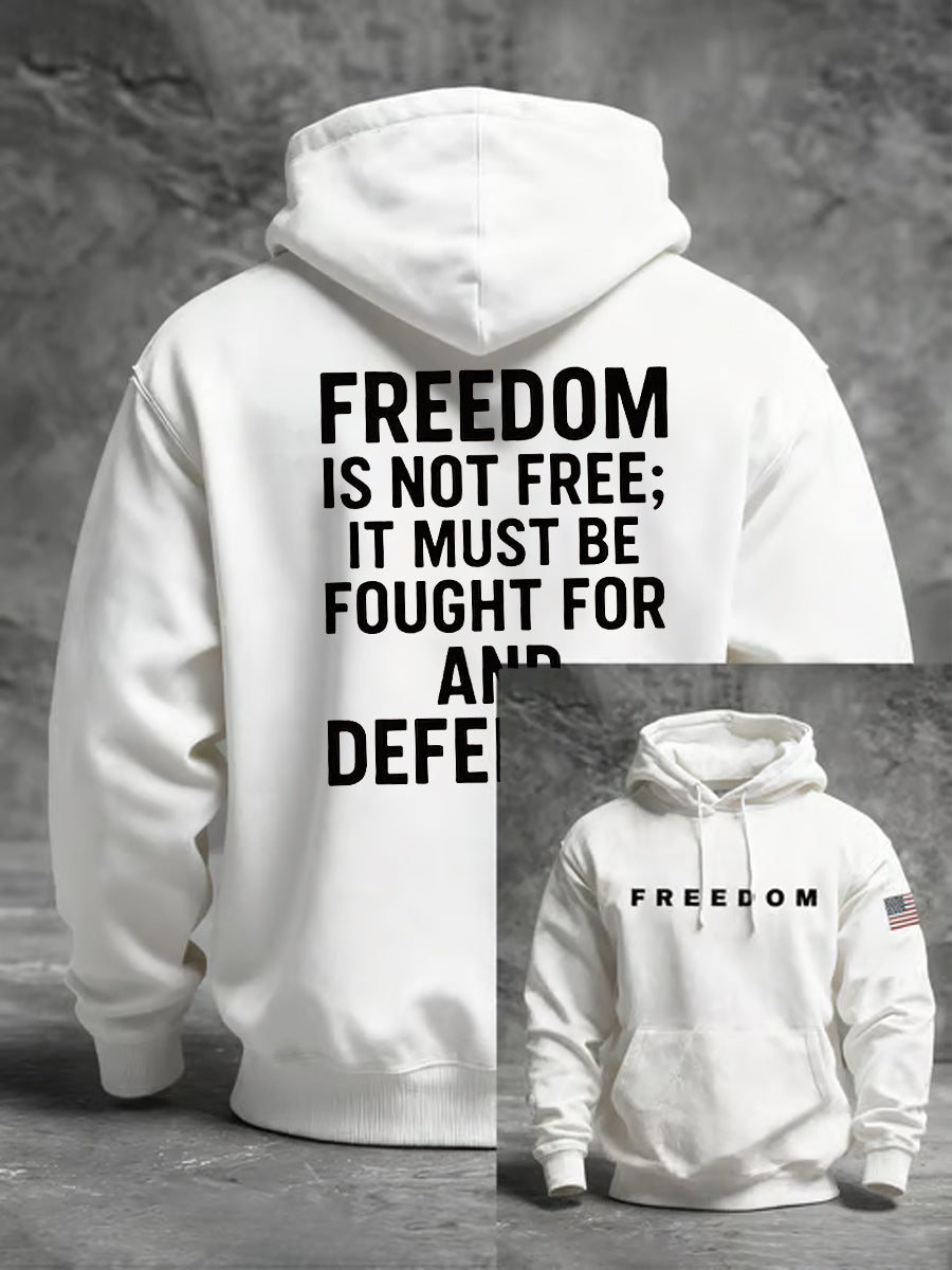 Men's Freedom Is Not Free R.I.P Charlie Kirk Oversized Drop-Shoulder Hoodie with Pockets