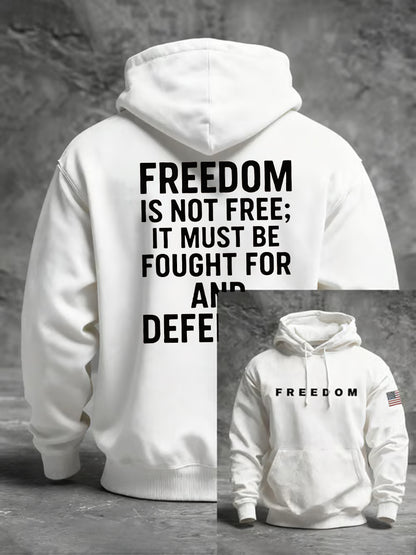 Men's Freedom Is Not Free R.I.P Charlie Kirk Oversized Drop-Shoulder Hoodie with Pockets