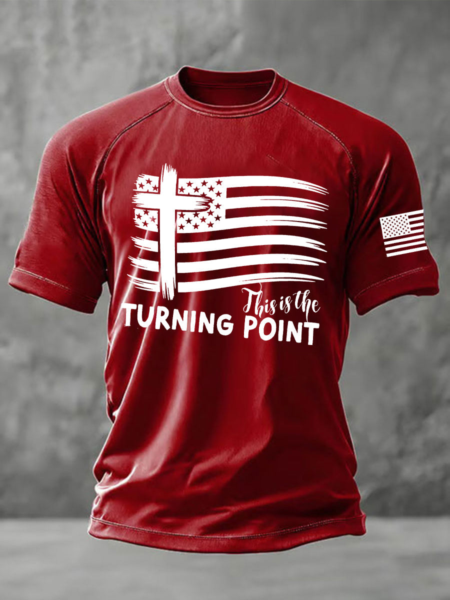 Men's This is the Turning Point Printed Casual short sleeves t-shirt