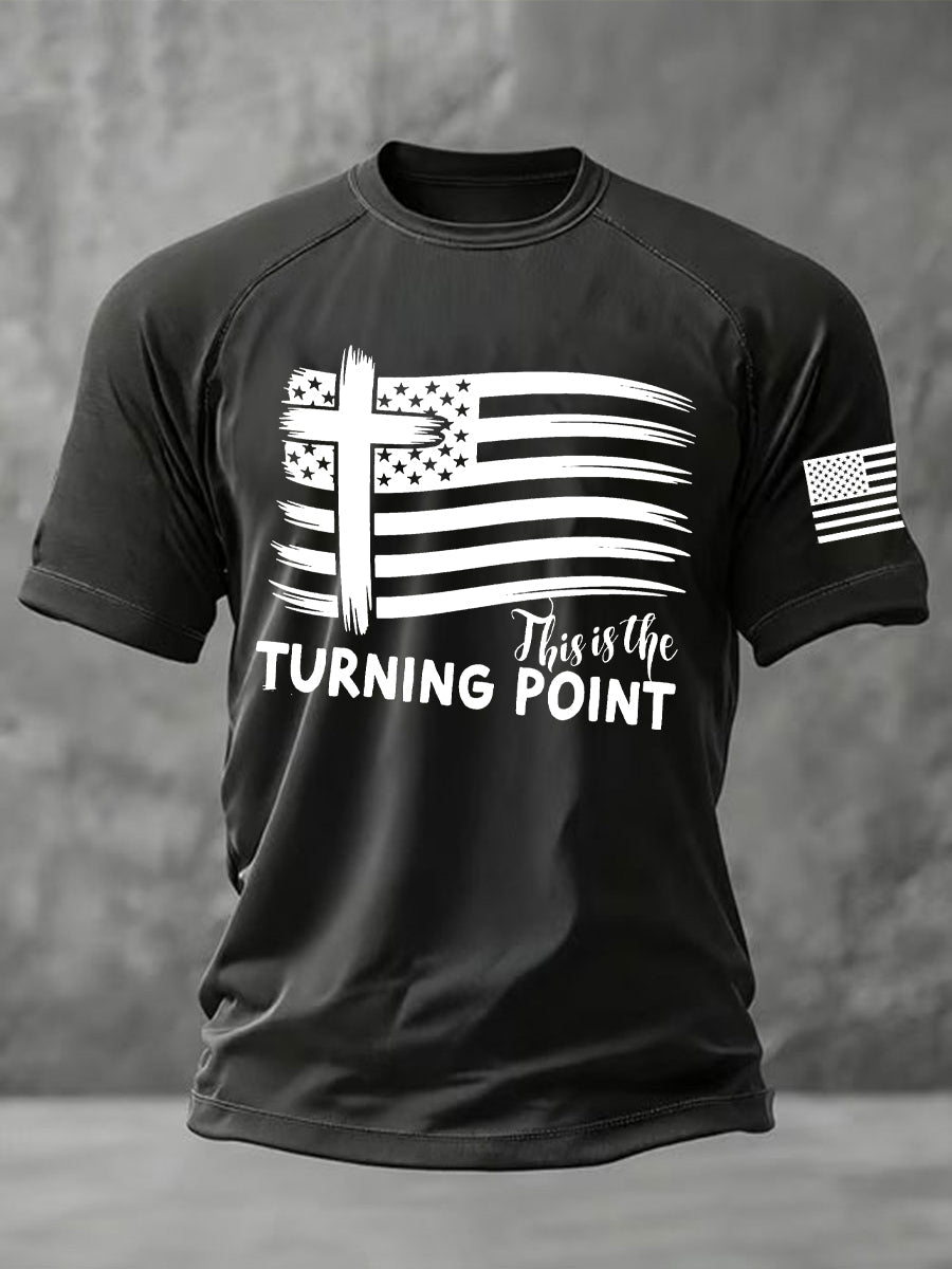 Men's This is the Turning Point Printed Casual short sleeves t-shirt