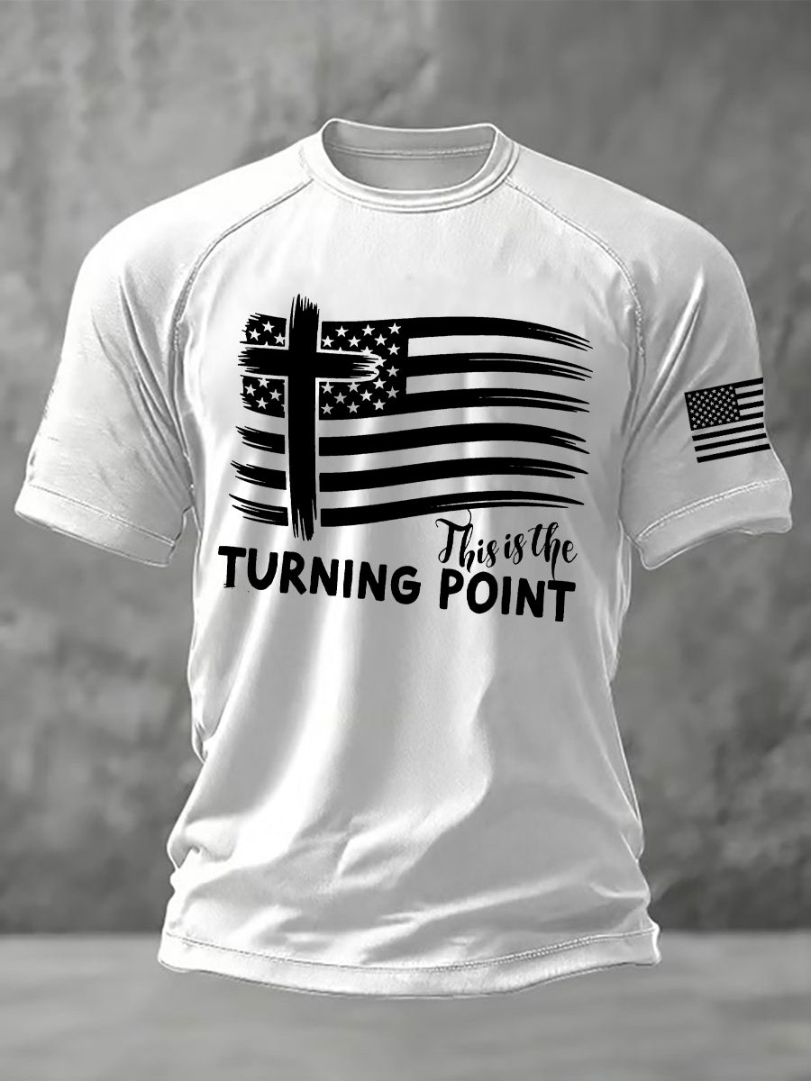 Men's This is the Turning Point Printed Casual short sleeves t-shirt