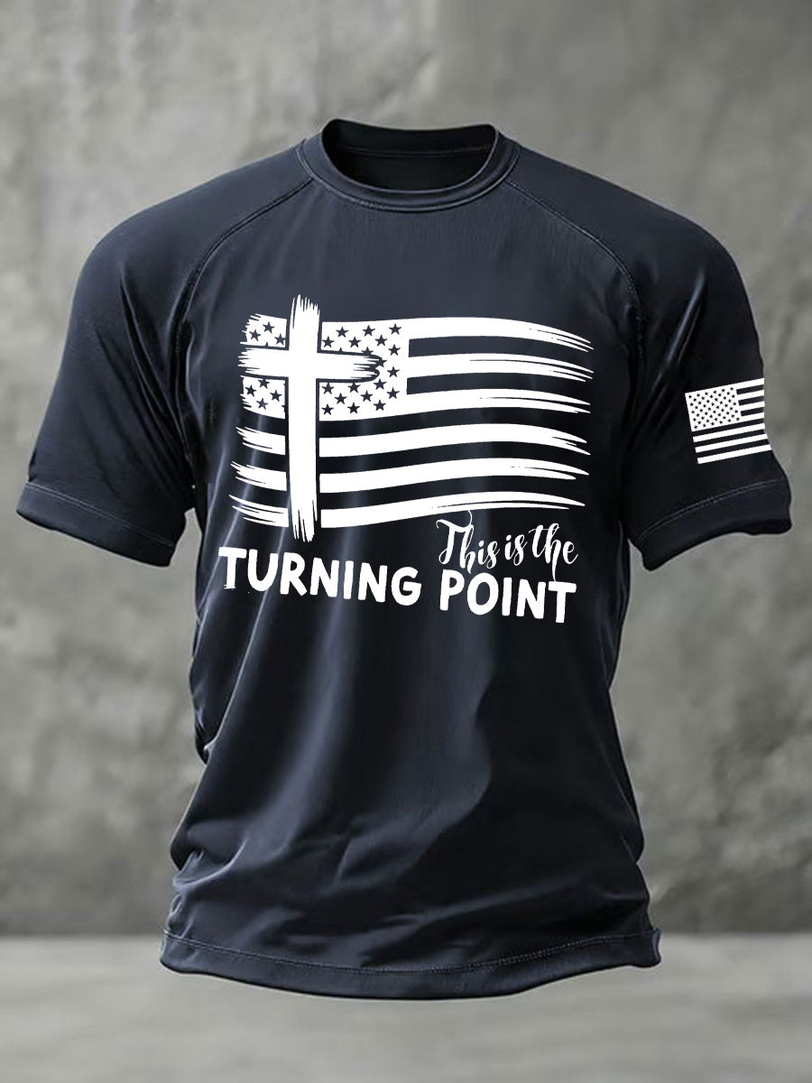 Men's This is the Turning Point Printed Casual short sleeves t-shirt