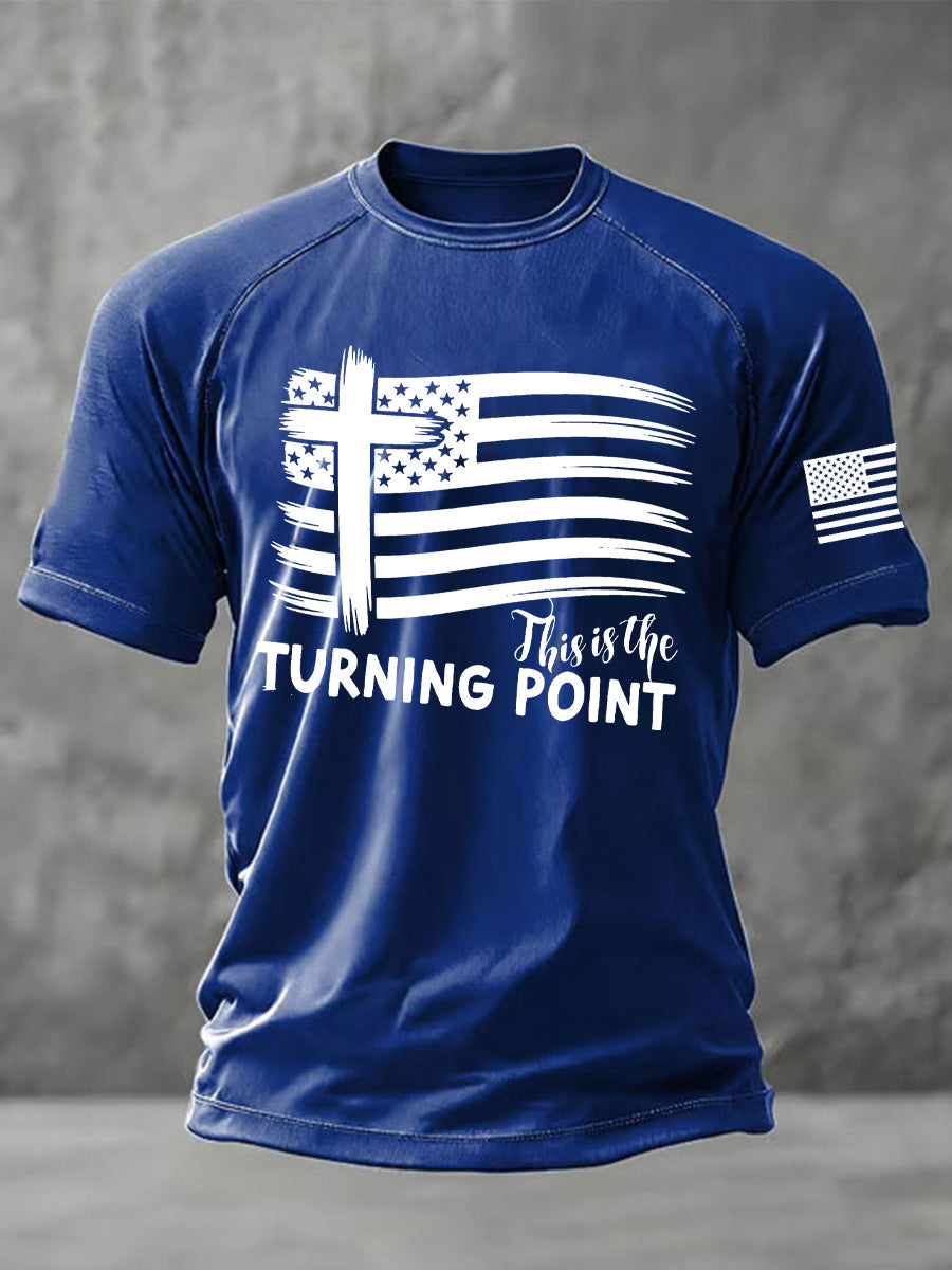 Men's This is the Turning Point Printed Casual short sleeves t-shirt