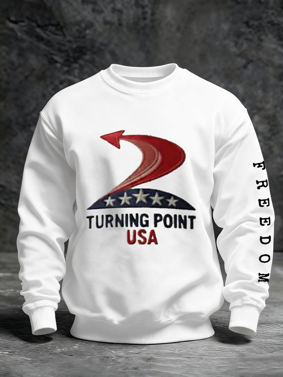 Men's Turning Point USA A True Patriot R.I.P Charlie Kirk Sweatshirt